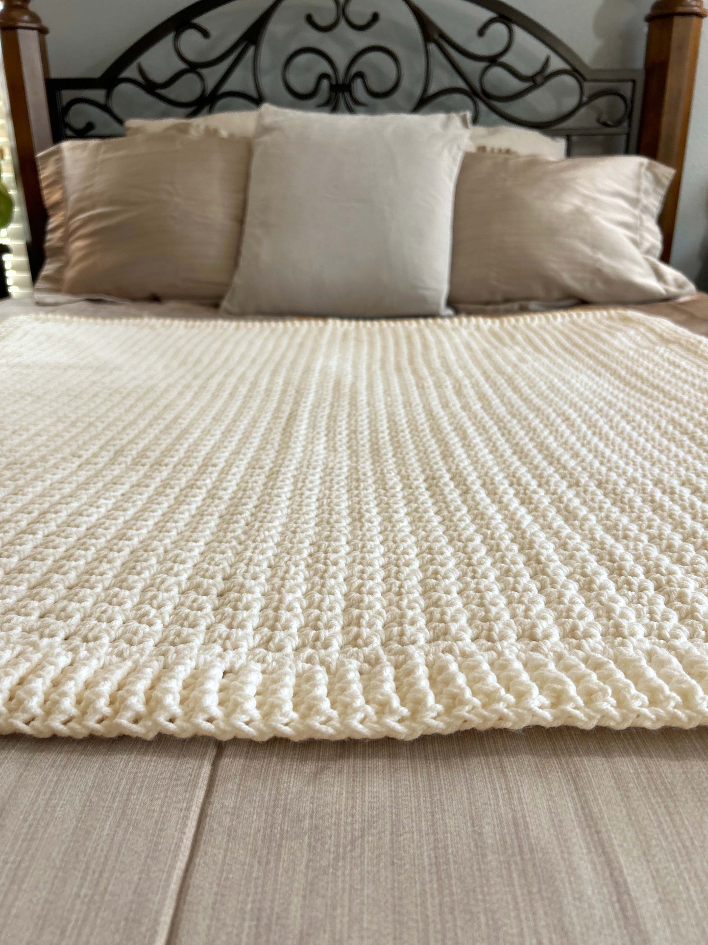 Baby Blanket - Handmade Crochet – Classic White