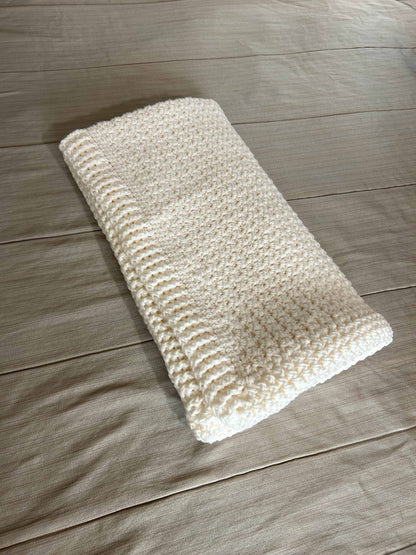 Baby Blanket - Handmade Crochet – Classic White