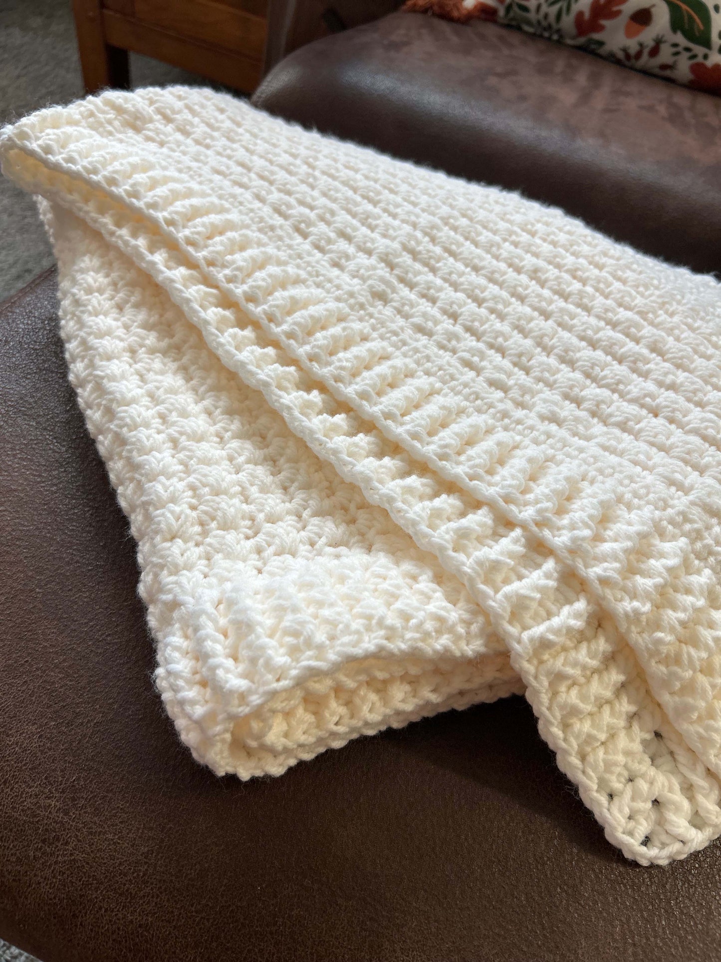 Baby Blanket - Handmade Crochet – Classic White