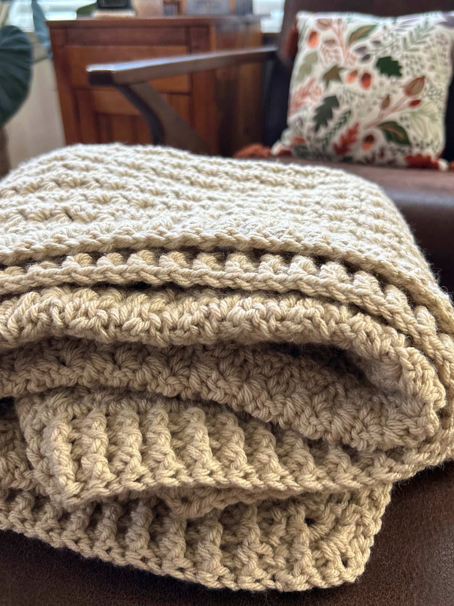 Baby Blanket - Handmade Crochet – Dove Grey