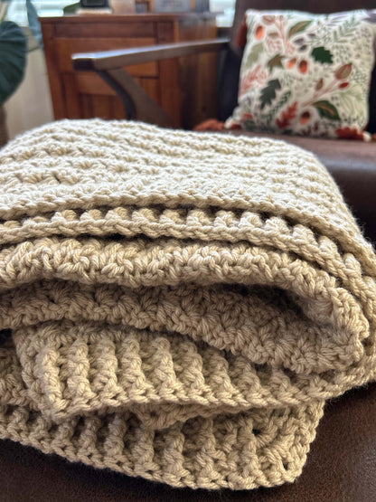 Baby Blanket - Handmade Crochet – Dove Grey