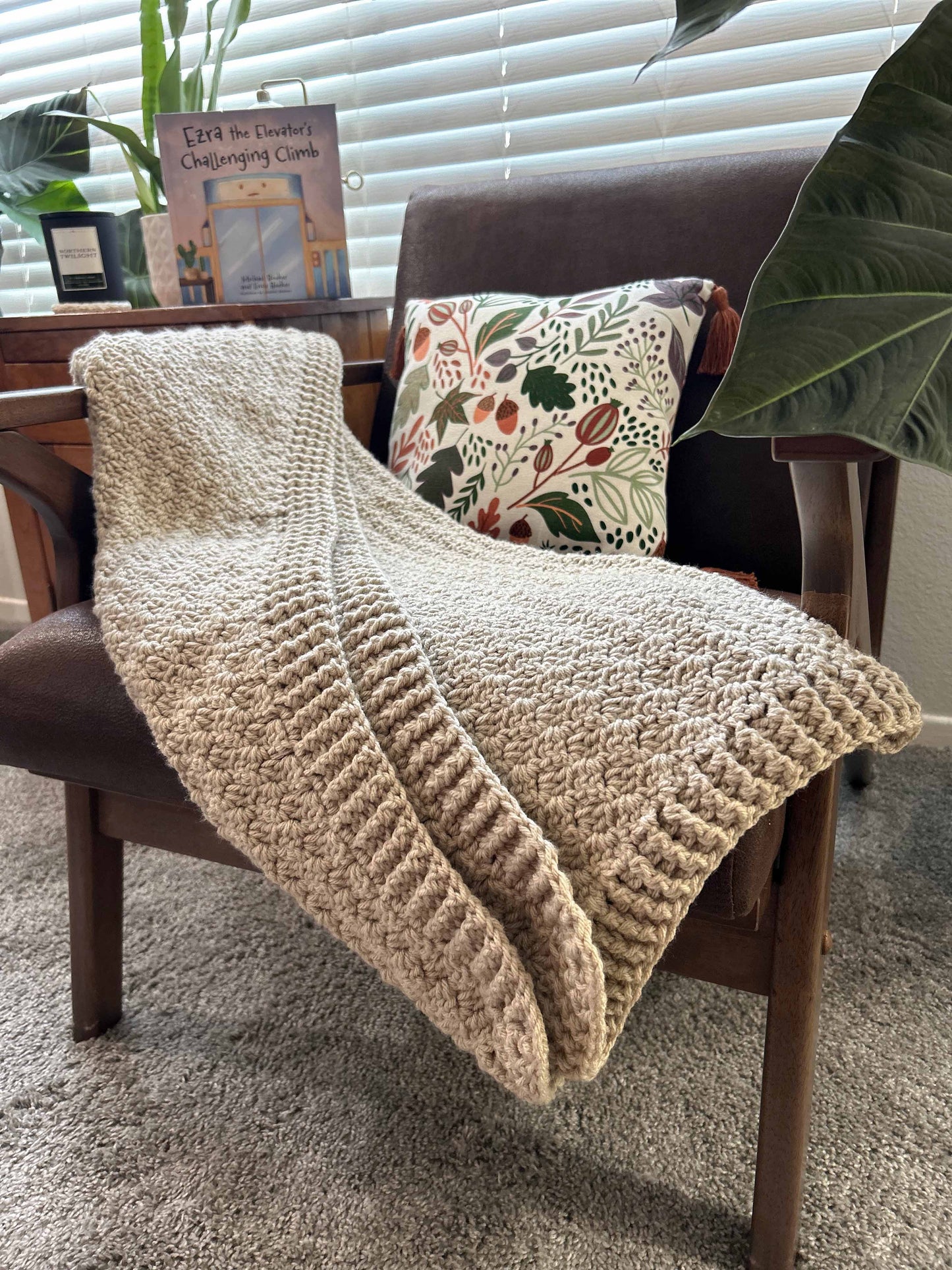 Baby Blanket - Handmade Crochet – Dove Grey