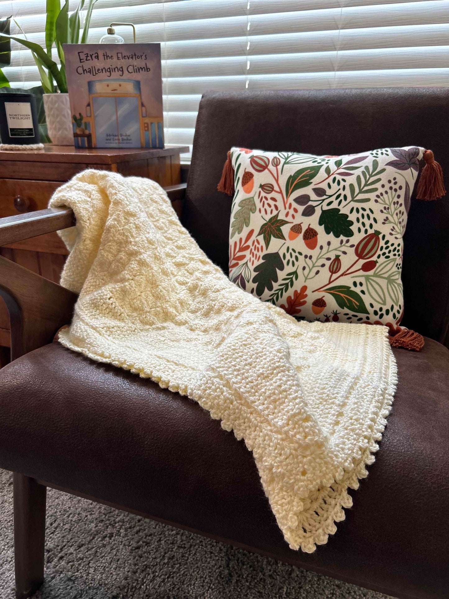 Baby Blanket - Handmade Crochet – Antique White