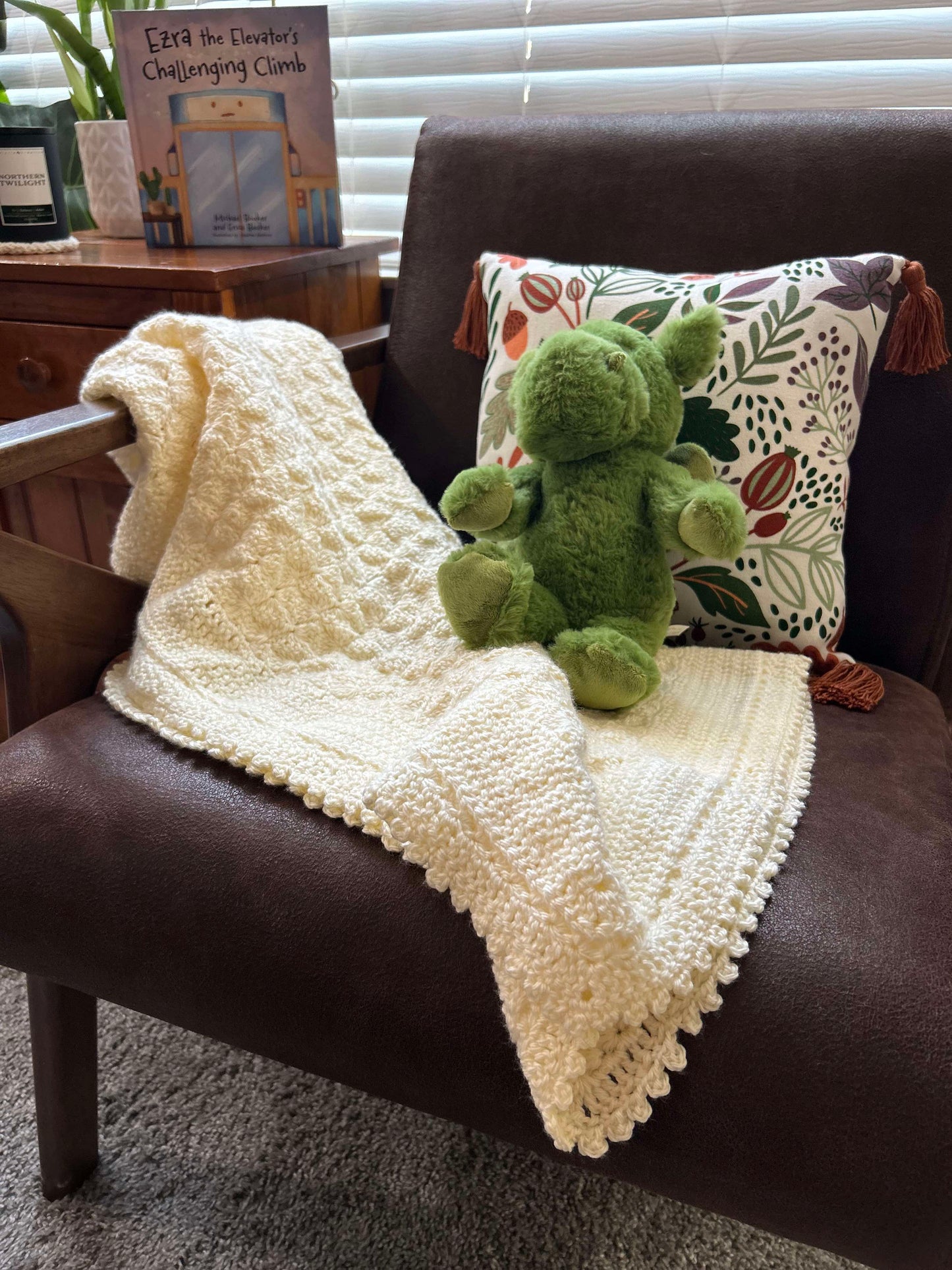 Baby Blanket - Handmade Crochet – Antique White