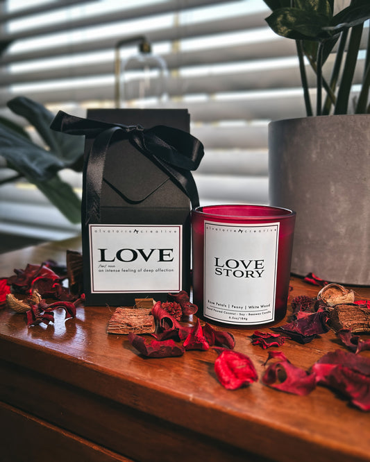 Love Story - Rose Petals | Peony | White Wood