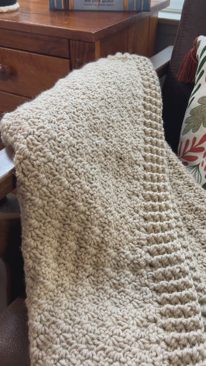 Baby Blanket - Handmade Crochet – Dove Grey